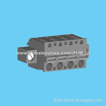 Plug-in-type Terminal Block Connector/Housing with Latch, 5.08mm Pitch, Female 2-24 Ways/Green Color
